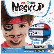 Halloween Maquillaje CARIOCA Mask Up Carnival, Face Painting Kit for Boys and Girls, Make-up Sticks Ideal for Christmas, Halloween, Carnival and Parties 3 Colours and 2 Tutorials Dermatologically Tested