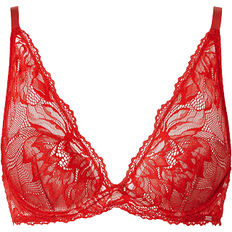 Calvin klein seductive comfort bh Calvin Klein Seductive Comfort Plunge Bra - Rustic Red