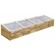 vidaXL Greenhouses 2-pcs 3055328 Bois Plastique PVC