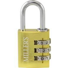 Millers 3-Digit 28mm Combination Padlock
