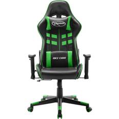 VidaXL Gamer stole vidaXL Adjustable Armrest Artificial Leather Gaming Chair - Black/Green