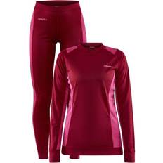 Røde Undertøysett Craft Core Dry Baselayer Set Women - Red