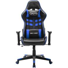 vidaXL Adjustable Armrest Artificial Leather Gaming Chair - Black/Blue