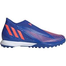 Artificial Grass (AG) - Slip-On Football Shoes adidas Predator Edge.3 Laceless Turf - Hi-Res Blue/Turbo/Hi-Res Blue