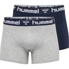 Hummel Kalsonger Hummel Mars Boxers 2-pack - Grey Melange/Total Eclipse