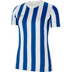 NIKE Division IV Striped Short Sleeve Jersey Women - White/Royal Blue/Black