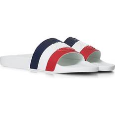 Moncler Basile Pool Slides - White Tricolour