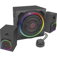 Jack 3,5 mm Caisses de basses SpeedLink Enceintes Subwoofer 2.1 Gravity RGB - Noir