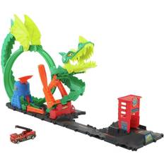 Tiere Autorennbahnen Hot Wheels Dragon Drive Firefight Track Set