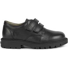 Geox Boys Shaylax Double Row Leather School Shoes - Black