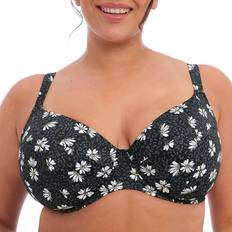 Elomi Plunge Bikini Top - Black Daisy