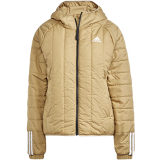 adidas Women's Itavic 3-Stripes Light Hooded Jacket - Beige Tone