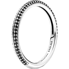 Silver Rings Pandora Me Pavé Ring - Silver/Black