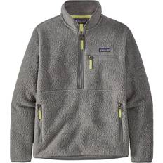 Patagonia Women's Retro Pile Fleece Marsupial - Salt Grey w/Jellyfish Yellow