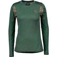 Scott Trail Run Long Sleeve T-shirt Women - Smoked Green/Crystal Pink