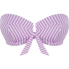 Purple - Stripes Clothing Freya Beach Hut Bandeau Bikini Top - Cassis