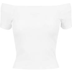 Urban Classics Ladies Off Shoulder Rib Tee - White