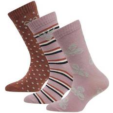 Nylon Strømper Børnetøj Hummel Alfie Socks 3-pack - Copper Brown (214549-6113)