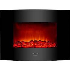 Afstandsbediening Elektrische Openhaarden Cecotec Cheminée murale électrique décorative Warm 2200 Curved Flames 2000W Noir Transparant