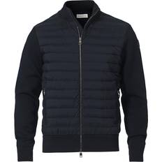 Moncler Herr - M Tröjor Moncler Hybrid Zip Sweater - Navy