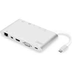 Docking station displayport usb Assmann 70861 USB C-USB C/VGA/HDMI/RJ45/DisplayPort Mini Adapter