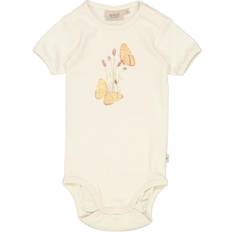 Sommerfugle Bodyer Børnetøj Wheat Butterfly SS Body - Eggshell (9118f-010-3129)