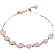 Monica Vinader Rose Gold Siren Mini Nugget Cluster Bracelet Rose Quartz