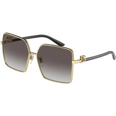 Dolce & Gabbana Femme Sunglass DG2279 Couleur de Lentille Noir dégradé Gris Clair