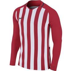 Nike Striped Division III Long Sleeve Shirt KIds - University Red/White/Black/Black