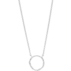 Monica Vinader Diamond Necklaces Monica Vinader Riva Circle Necklace - Sterling Silver/Diamond