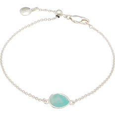 Amazonite Bijoux Monica Vinader Siren Fine Chain Bracelet - Silver/Amazonite