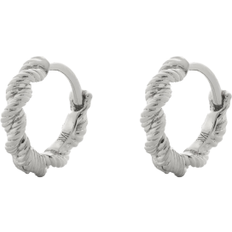 Monica Vinader Sterling Silver Corda Mini Huggie Earrings