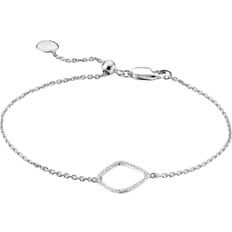 Monica Vinader Sterling Silver Riva Diamond Kite Chain Bracelet Diamond