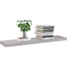 Grey Wall Shelves vidaXL - Wall Shelf 100cm