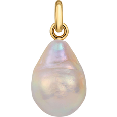 Monica Vinader Nura Baroque Pendant Charm - Gold/Pearl