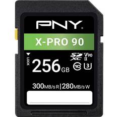 256 GB - SDXC - V90 Minneskort PNY EliteX-PRO 90 SDXC Class 10 UHS-II U3 V90 300/280MB/s 256GB