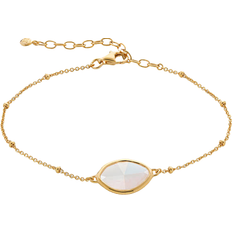 Monica Vinader Gold Petal Bracelet Moonstone