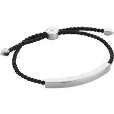 Monica Vinader Men Bracelets Monica Vinader Linear Large Friendship Bracelet - Silver/Black