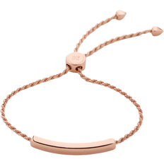 Monica Vinader Linear Chain Bracelet, Rose Gold Vermeil on Silver