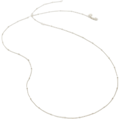 Monica Vinader Sterling Silver Fine Beaded Chain Necklace Adjustable 53-61cm/21-24'