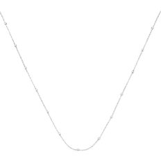 Monica Vinader Sterling Silver Fine Beaded Chain Necklace Adjustable 41-46cm/16-18'