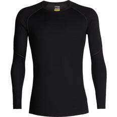 Icebreaker Base Layer Tops Icebreaker BodyfitZone Merino 150 Zone Long Sleeve Crewe Thermal Top Men - Black