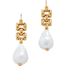 Monica Vinader Gold Heirloom Baroque Pearl Earrings Pearl