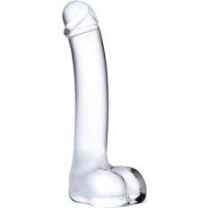 Gläs Realistic Curved Dildo Glas