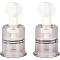 Pompes à mamelons Easytoys Nipple And Clit Suckers Medium 2 Pc Clear