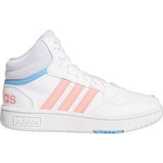 Adidas Foam Trainers adidas Kid's Hoops Mid - Footwear White/Acid Red/Sky Rush