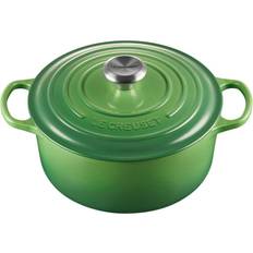 Le Creuset Signature Bamboo Green Cast Iron Round con tapa 4.2 L 24 cm