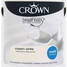 Crown Breatheasy Ceiling Paint, Wall Paint Cream White 2.5L