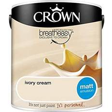 Crown Wall Paints Crown Breatheasy Ceiling Paint, Wall Paint Ivory Cream 2.5L