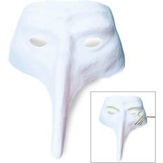 Halloween - Naiset Maskit Widmann Plain White Bird Eye Mask mask venice white paintable masks eyemasks disguises fancy venetian bird beak pantalone